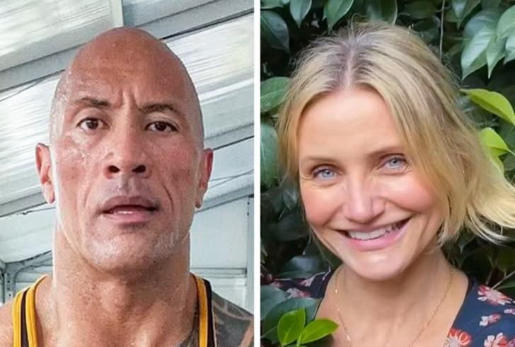 Dwayne Johnson và Cameron Diaz - 51 tuổi.