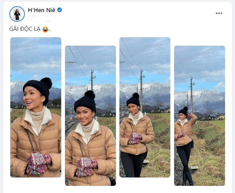 Hoa hậu H’Hen Niê bất ngờ đăng tải dòng chú thích &quot;Gái độc thân&quot; rồi sửa lại thành &quot;Gái độc lạ&quot;.
