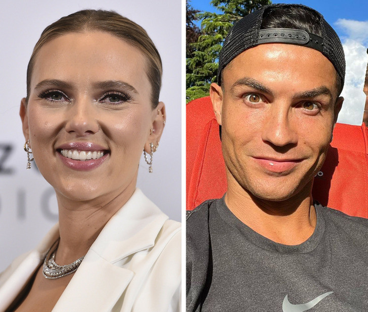 Scarlett Johansson và Cristiano Ronaldo - 38 tuổi. Scarlett Johansson và Cristiano Ronaldo - 38 tuổi.