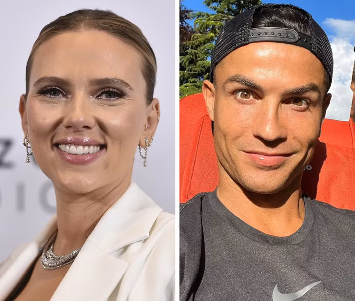 Scarlett Johansson và Cristiano Ronaldo - 38 tuổi.