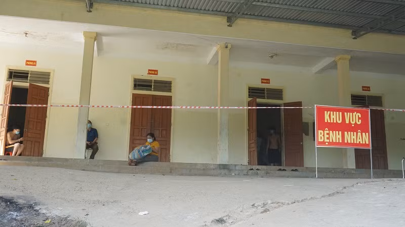 Khu vực cách ly dành cho người dân liên quan đến ca bệnh nhân Covid-19.