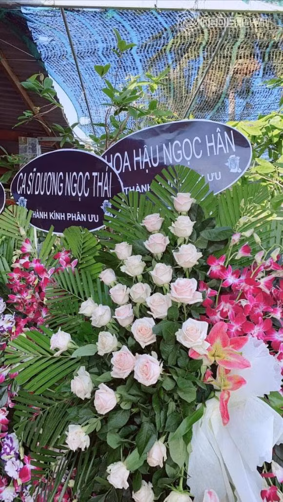 Hoa hậu Ngọc Hân và ca sĩ Dương Ngọc Thái gửi vòng hoa viếng thăm Hoa hậu Đại sứ Nhân ái Bến Tre 2020 - Phan Thuyền.