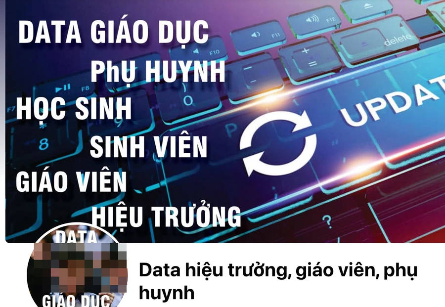 Những nhóm rao bán dữ liệu phụ huynh, học sinh trên Facebook. (Ảnh: Chụp màn hình)