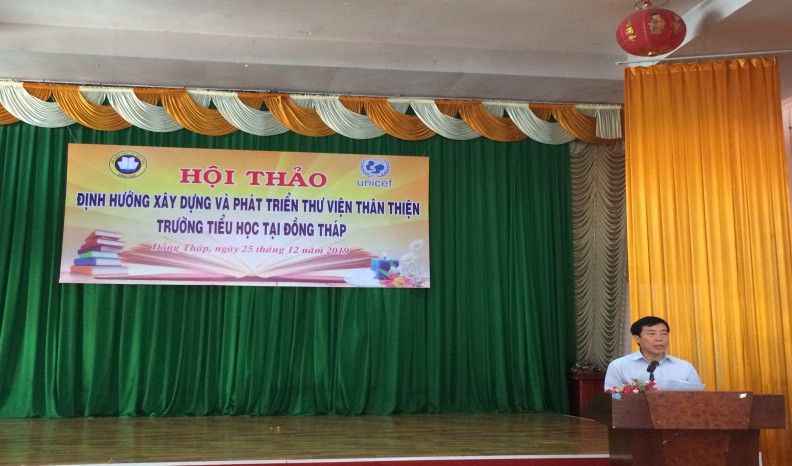 Ông Nguyễn Minh Tâm, Phó Giám Đốc Sở GD&ĐT Đồng Tháp phát biểu tại hội nghị. Ông Nguyễn Minh Tâm, Phó Giám Đốc Sở GD&ĐT Đồng Tháp phát biểu tại hội nghị.