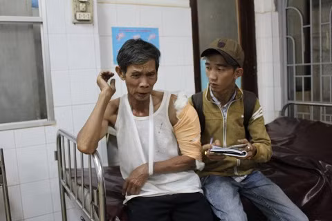 Nạn nhân Tiên kể lại sự việc cùng PV - Ảnh :TS