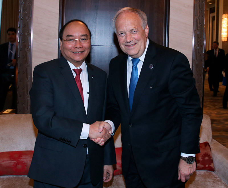 Thủ tướng Nguyễn Xuân Phúc vàTổng thống Thụy Sĩ Johann Schneider-Ammann Thủ tướng Nguyễn Xuân Phúc vàTổng thống Thụy Sĩ Johann Schneider-Ammann
