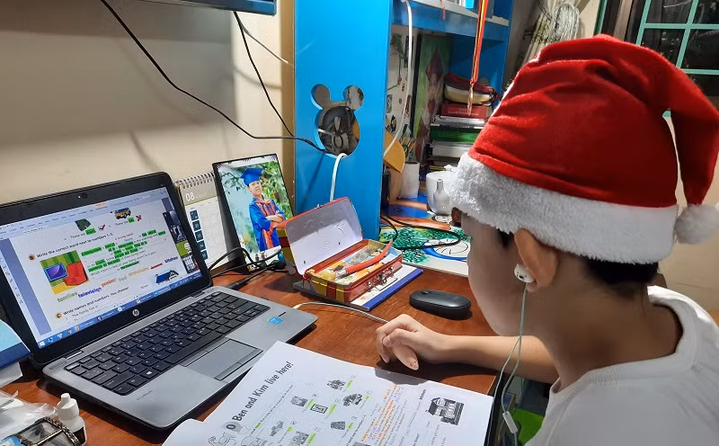  Học sinh TPHCM học trực tuyến để phòng chống dịch Covid-19. Ảnh: TG