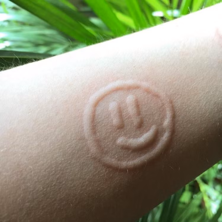 Emma biến cơ thể thành những bức tranh thú vị.