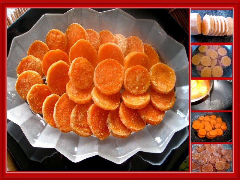 Mứt khoai lang rất ngon mà cách làm lại đơn giản. mut