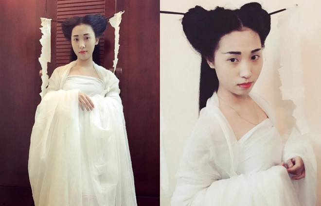 Võ Khánh Linh, SN 1996, hiện là sinh viên ĐH Phương Đông, Hà Nội, thực hiện hóa trang nhân vật Tiểu Long Nữ với các mảnh vải tự chế có sẵn trong nhà. Các hình ảnh của nữ sinh hiện thu hút nhiều sự chú ý của cư dân mạng. Hot teen Việt cũng rộ trào lưu làm tóc đùi gà Tiểu Long Nữ