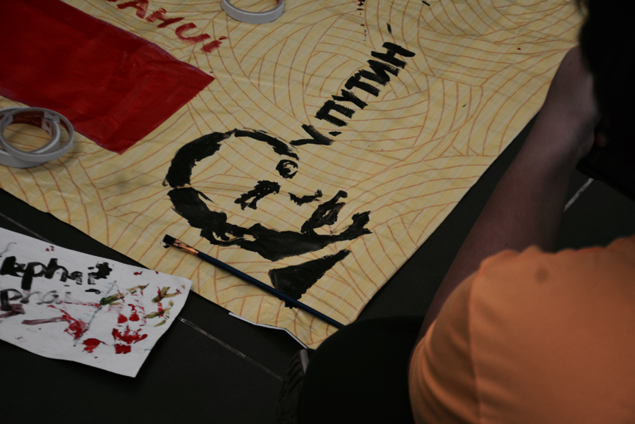 Bức họa Tổng thống Vladimir Putin của lớp Nga