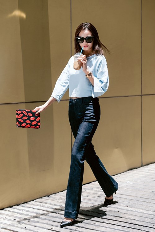 Lan Ngọc khoe chân dài miên man trên phố - ảnh 6