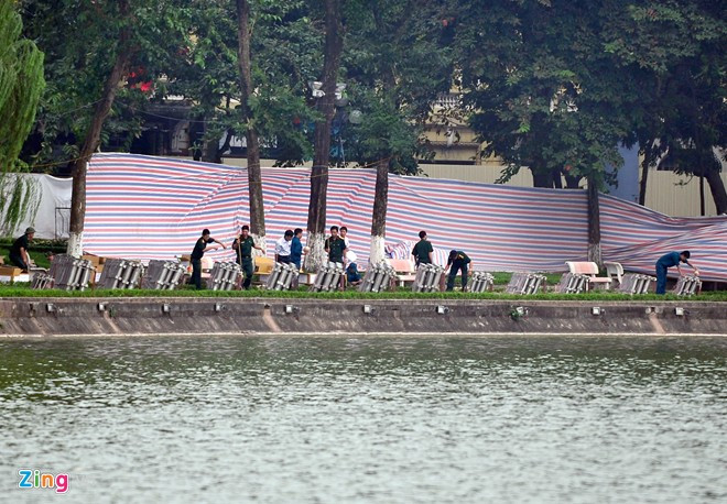 Các trận địa pháo hoa mừng giải phóng thủ đô đã sẵn sàng