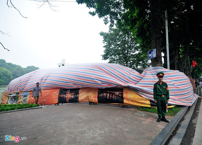 Các trận địa pháo hoa mừng giải phóng thủ đô đã sẵn sàng