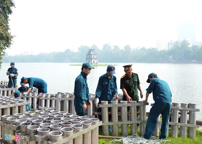 Nòng pháo vươn cao chờ giờ “thêu hoa” lên bầu trời Thủ đô