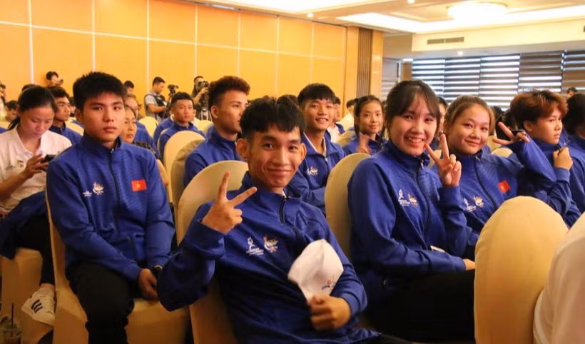 Các vận động viên tự tin tham gia Đại hội.