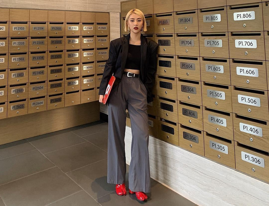 Cách phối đồi với quần ống rộng đẹp mê mẩn