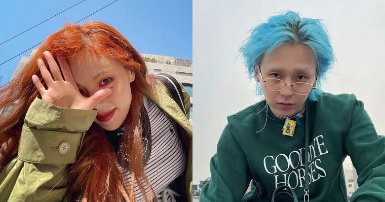 Cặp đôi HyunA và Dawn.