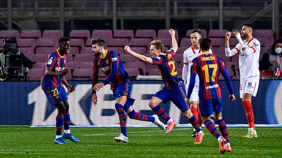 Barca đang là đội có thành tích tốt nhất La Liga tính từ đầu năm 2021. (Ảnh: Getty).