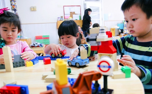 Children play in a classroom at Beijings Little Oaky kindergarten. Photo: Simon Song