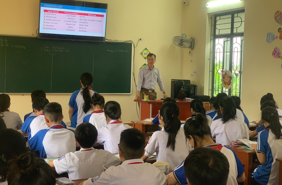 Thầy trò Trường THCS Nguyễn Chuyên Mỹ (An Lão, TP Hải Phòng) trong giờ học. Ảnh: NTCC Thầy trò Trường THCS Nguyễn Chuyên Mỹ (An Lão, TP Hải Phòng) trong giờ học. Ảnh: NTCC