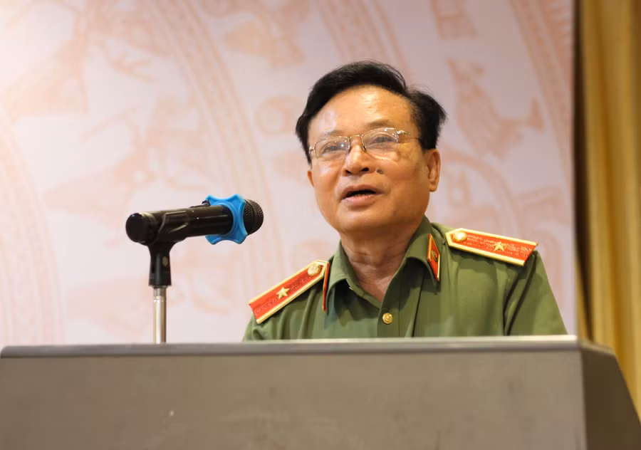 Thiếu tướng Nguyễn Hồng Thái phát biểu tại Lễ phát động.