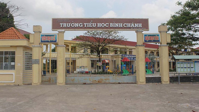 Trường tiểu học Bình Chánh, nơi diễn ra vụ việc. Ảnh: internet