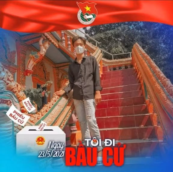 Các em HS THPT thay hình đại diện trên mạng xã hội, góp phần tuyên truyền ngày bầu cử.