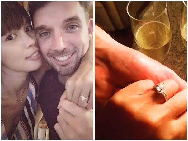 Hà Anh khoe khoảnh khắc hạnh phúc được bạn trai cầu hôn trên trang cá nhân. Hà Anh và bạn trai kém tuổi dành một năm chuẩn bị hôn lễ