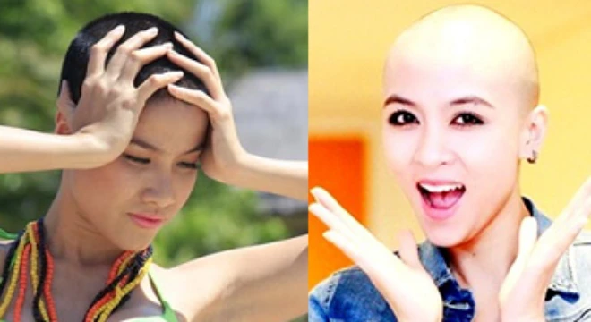 Những “mỹ nhân đầu trọc” gây xôn xao showbiz Việt