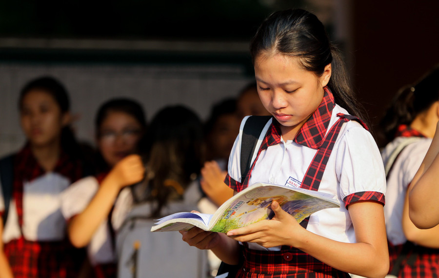 Học sinh TP Hồ Chí Minh trong kỳ thi tuyển sinh lớp 10 năm 2019. Ảnh: MT. Học sinh TP Hồ Chí Minh trong kỳ thi tuyển sinh lớp 10 năm 2019. Ảnh: MT.