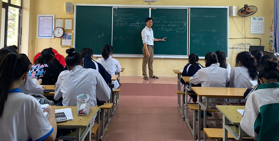 Giờ học tại Trường THPT Trần Quang Khải (Hưng Yên). Ảnh: NTCC Giờ học tại Trường THPT Trần Quang Khải (Hưng Yên). Ảnh: NTCC