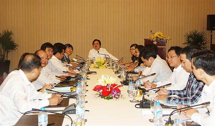 Bộ trưởng làm việc với Tổ công tác Tổ công tác của Trường ĐH Luật TP.HCM