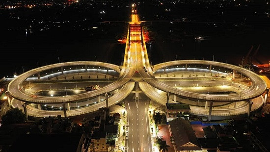 Cầu Hoàng Văn Thụ nhìn từ trên cao (phía nội thành Hải Phòng) Cầu Hoàng Văn Thụ nhìn từ trên cao (phía nội thành Hải Phòng)