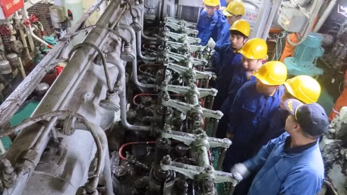 Tàu Sao Biển đã xuất bến hàng nghìn chuyến tàu phục vụ cho công tác huấn luyện sinh viên nghề đi biển (Ảnh Internet)