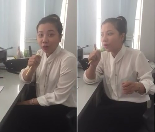 Co gai Hai Phong vua an vua hat lai gay sot