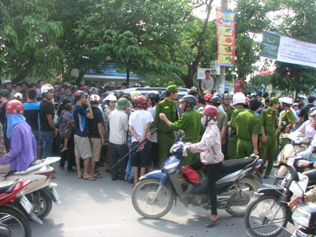 Hiện trường sự việc sáng 23/7.