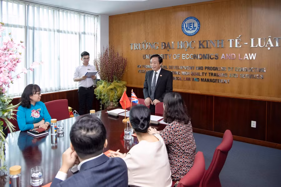 PGS. TS. Nguyễn Tiến Dũng, Hiệu trưởng Trường Đại học Kinh tế - Luật đánh giá cao kết quả của quá trình hợp tác 4 năm đầu tiên