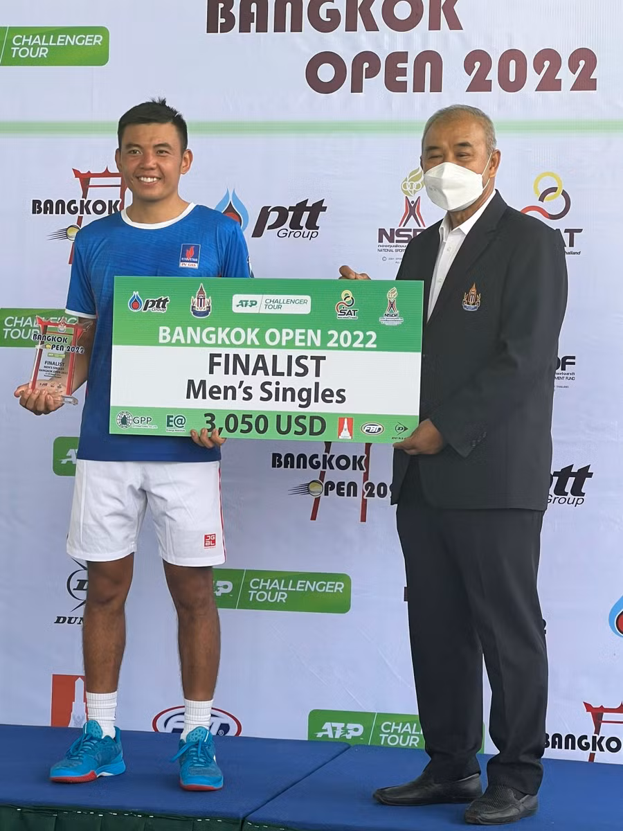 Lý Hoàng Nam nhận giải á quân Challenger Tour tại Thái Lan.