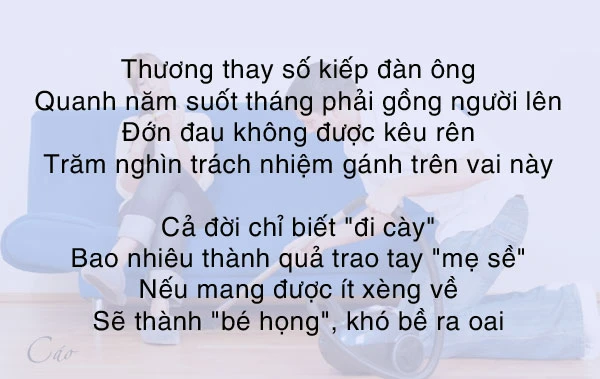 Thương thay số kiếp đàn ông