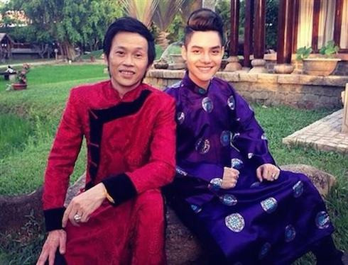 Hoài Linh bên con trai nuôi Cao Hữu Thiên