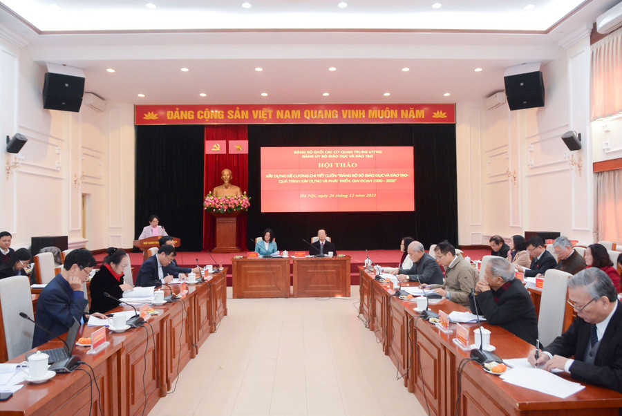 Hội thảo xây dựng đề cương chi tiết cuốn “Đảng bộ Bộ GD&amp;ĐT - quá trình xây dựng và phát triển, giai đoạn 1990-2020”.