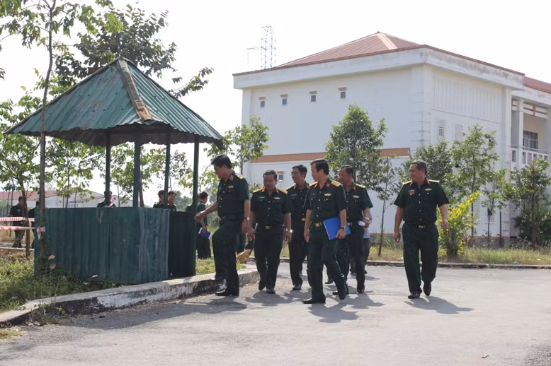 Khu vực gác trực cổng khu vực cách ly.