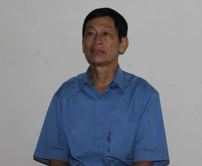 Nguyễn Văn Huy tại cơ quan công an.