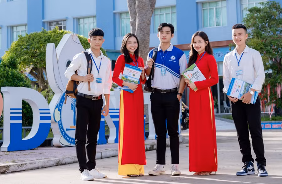 Sinh viên Trường Đại học Đồng Tháp. Ảnh: Quốc Ngữ