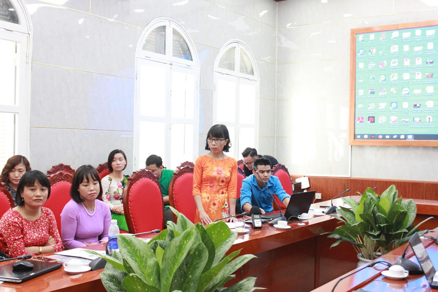 Cô Chu Thị Thu Hương, trường THPT Tân Lập.