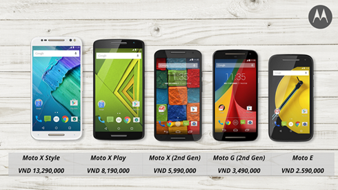 motorola trở lại việt nam và ra mắt 5 smartphone mới hình 1 motorola tro lai viet nam va ra mat 5 smartphone moi hinh 1