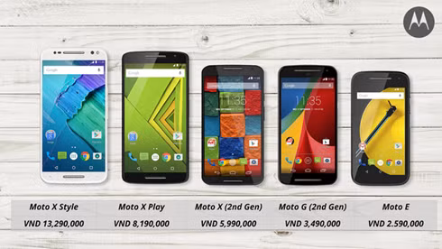 motorola tro lai viet nam va ra mat 5 smartphone moi hinh 1
