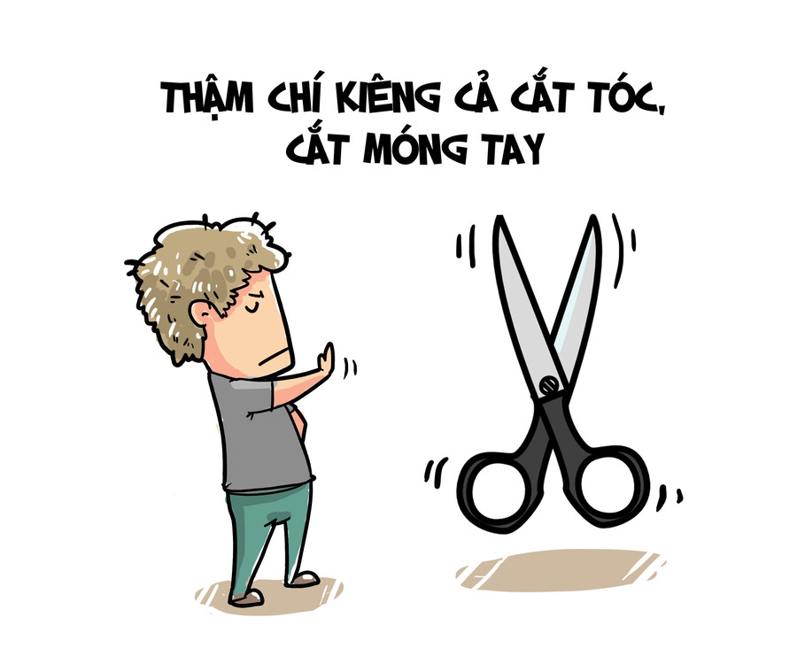 Thậm chí, cắt tóc, cắt móng tay... cũng không được làm.