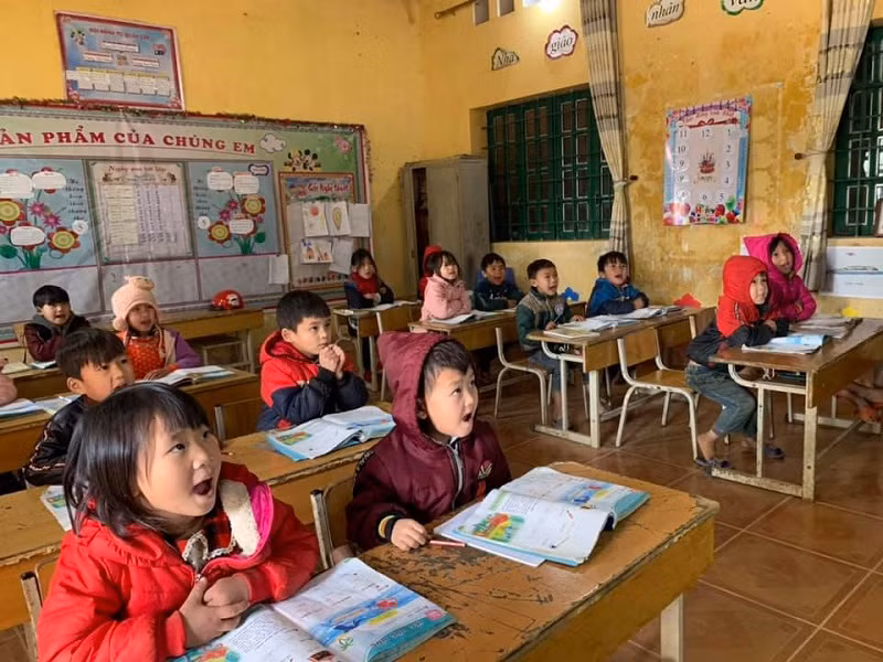 HS lớp 1 Trường Tiểu học Hoàng Thu Phố 2 (Bắc Hà – Lào Cai) cơ bản đáp ứng được yêu cầu chương trình cuối học kỳ I 